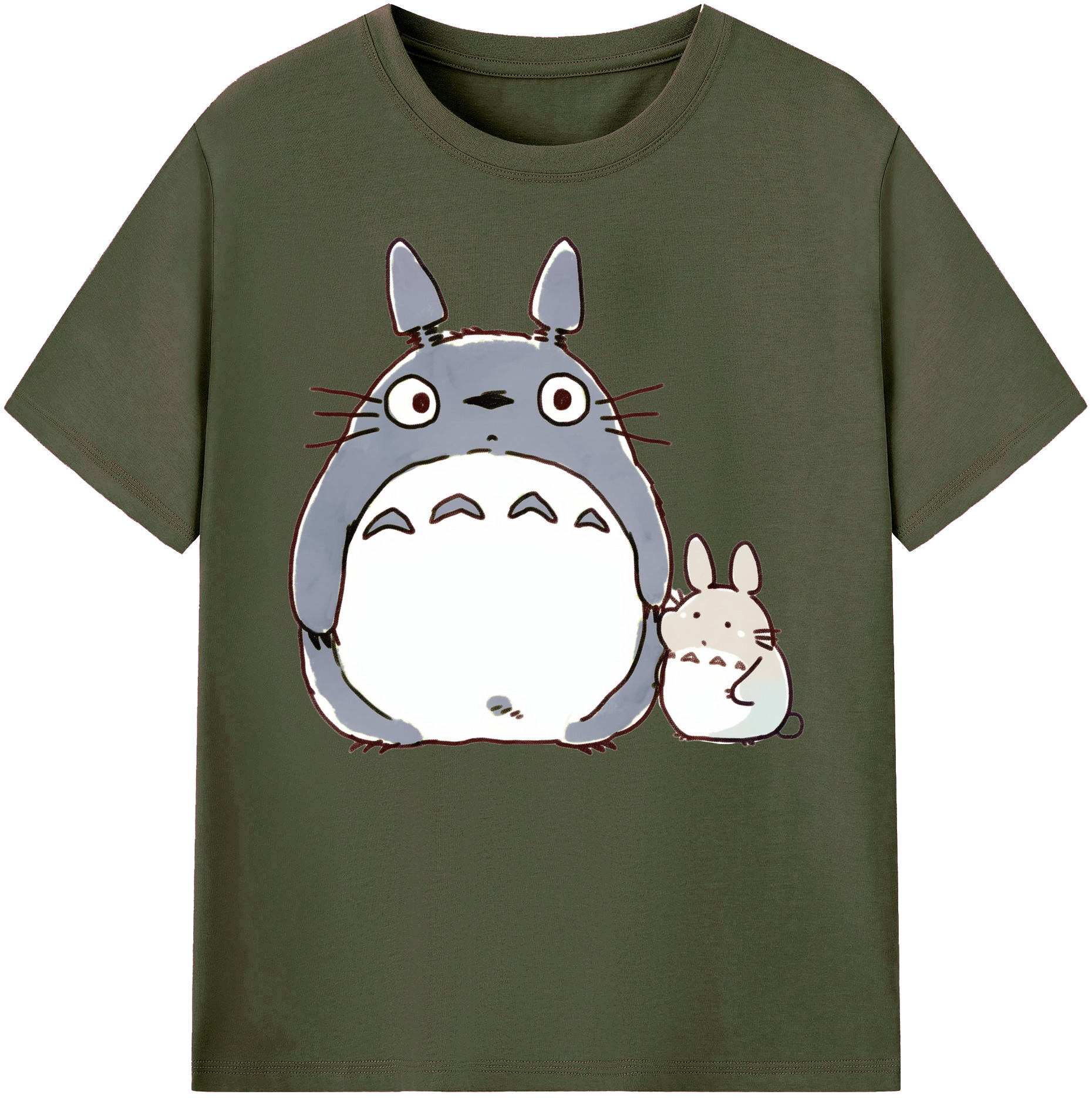 （画像用） となりのトトロ 草壁メイ 草壁サツキ My Neighbor Totoro Satsuki Kusakabe Mei Kusakabe 綿100％ メンズ半袖Tシャツ｜肌触りやわらか＆通気性